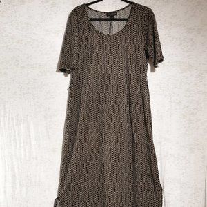 Connect Apparel Fall Long Dress BOHO Slits Maxi  Size 6